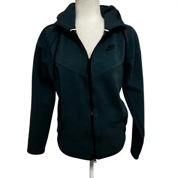 Nike Tech Fleece Zip Hoodie Teal S | Y2K Athleisure Streetwear Gym Jacket - Picture 2 of 8